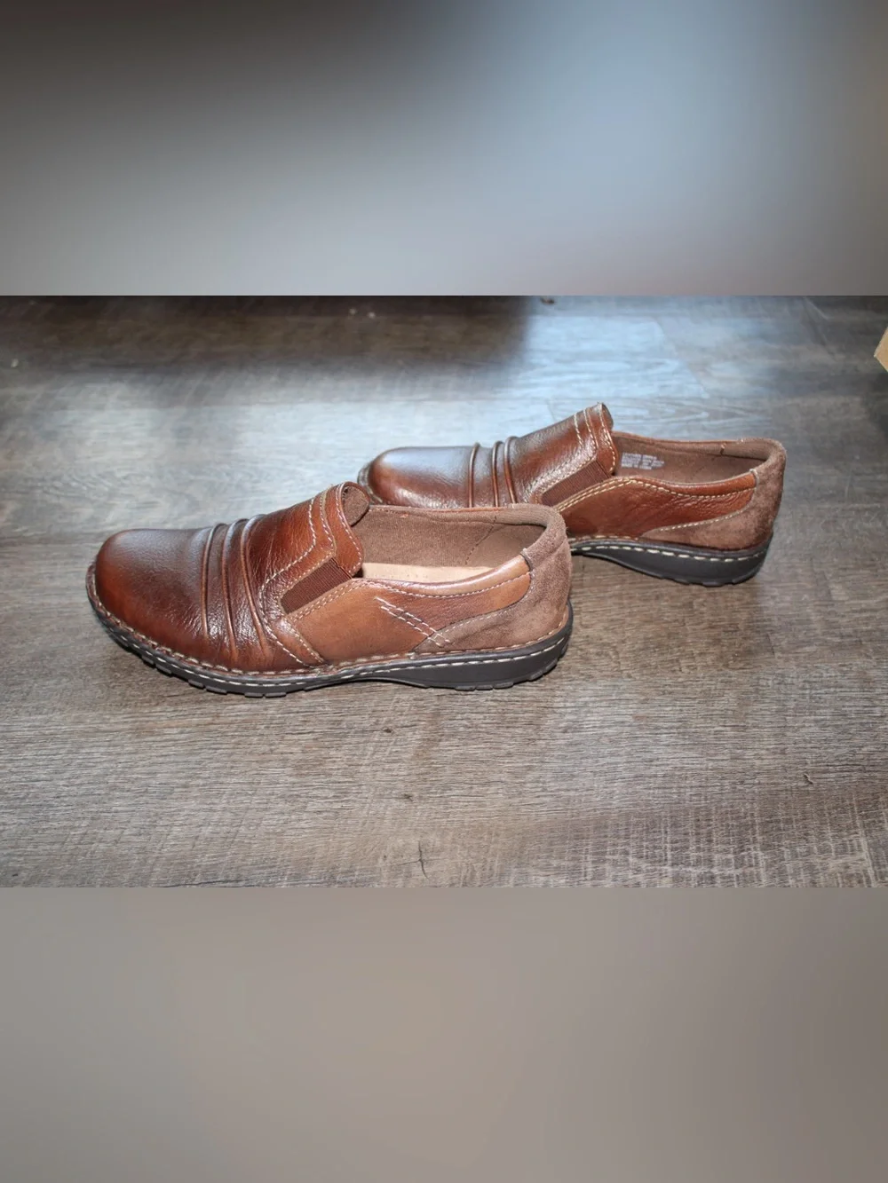 Earth Origins Estelle Women’s Size 8 Brown Leather Slip-On Loafers Comfort Shoes